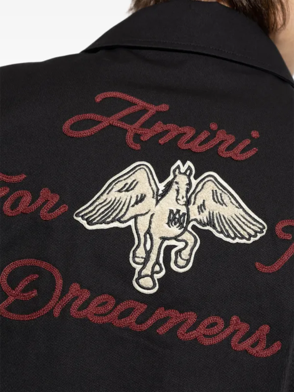AMIRI logo-embroidered Jacket | Black | FARFETCH