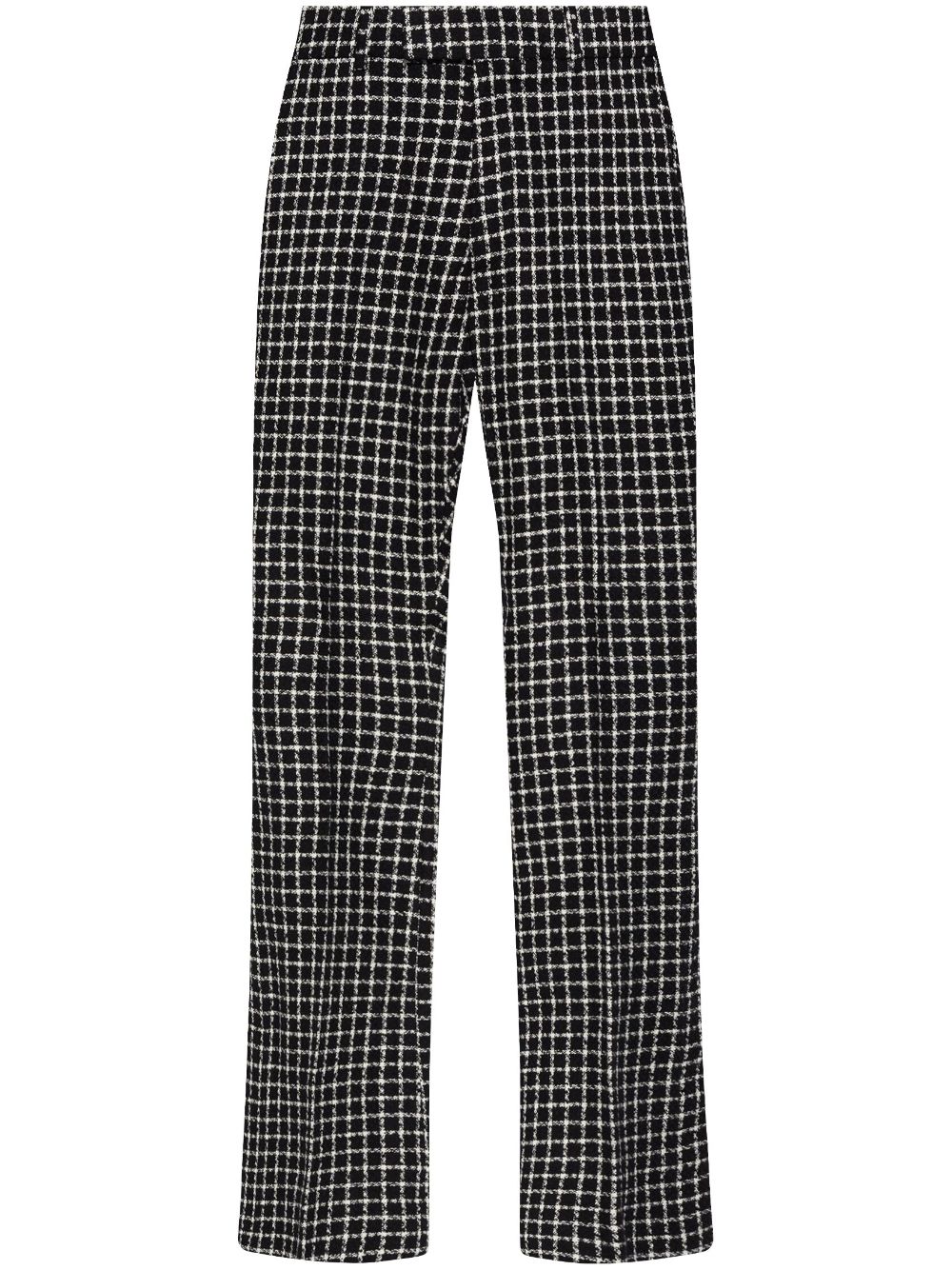 bouclé flared trousers