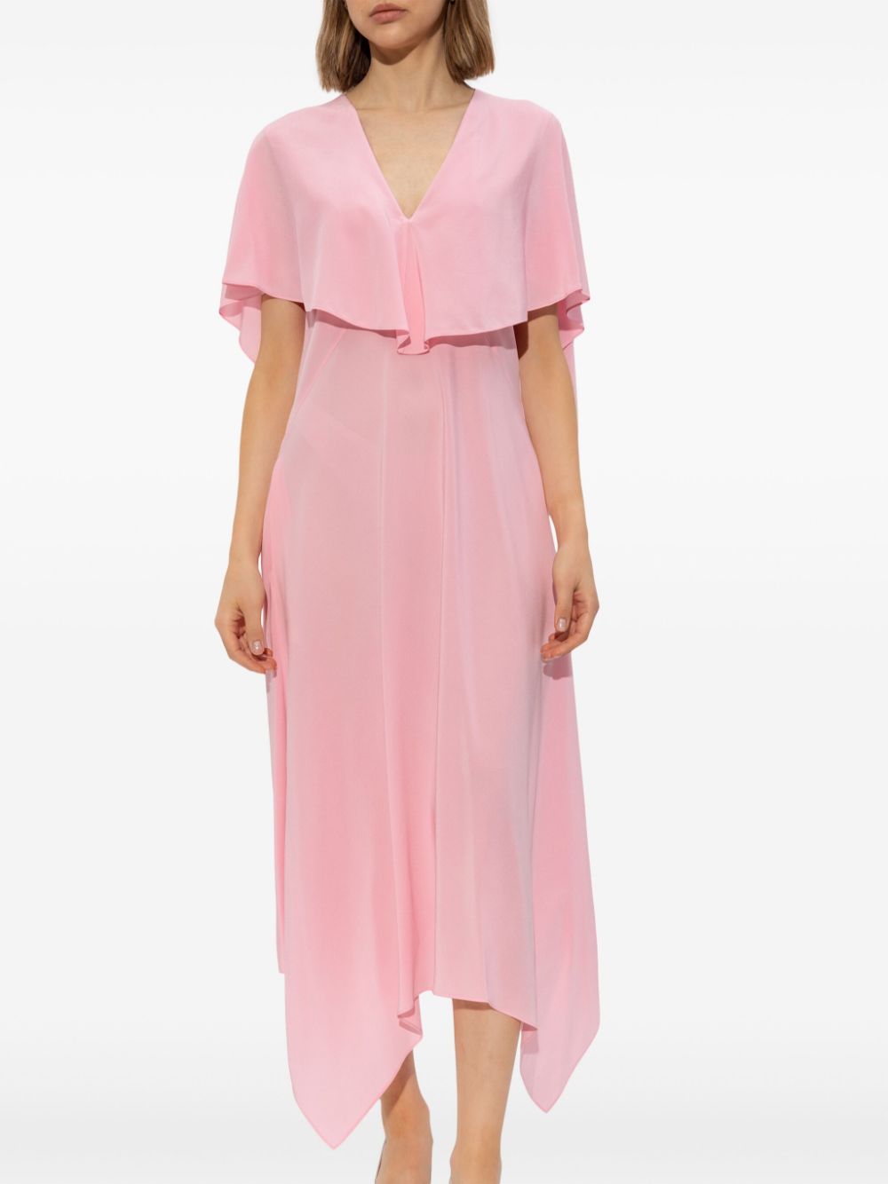 Stella McCartney Gedrapeerde midi-jurk - Roze