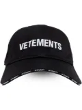 VETEMENTS embroidered cap - Black