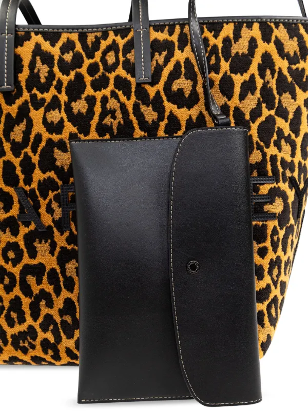 Stella McCartney Logo cheetah-print Tote Bag | Brown | FARFETCH