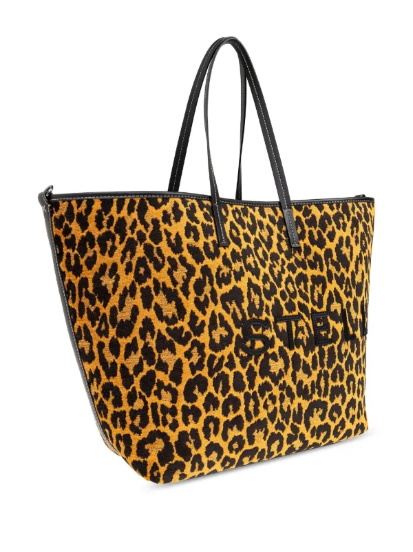 Stella McCartney Logo cheetah-print Tote Bag | Brown | FARFETCH