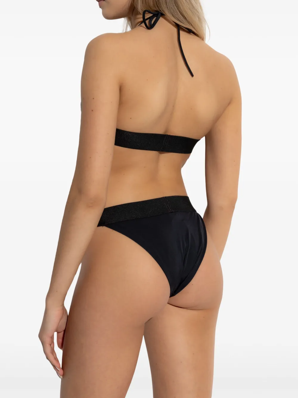 Dsquared2 Logo-waistband Bikini Bottoms In Black