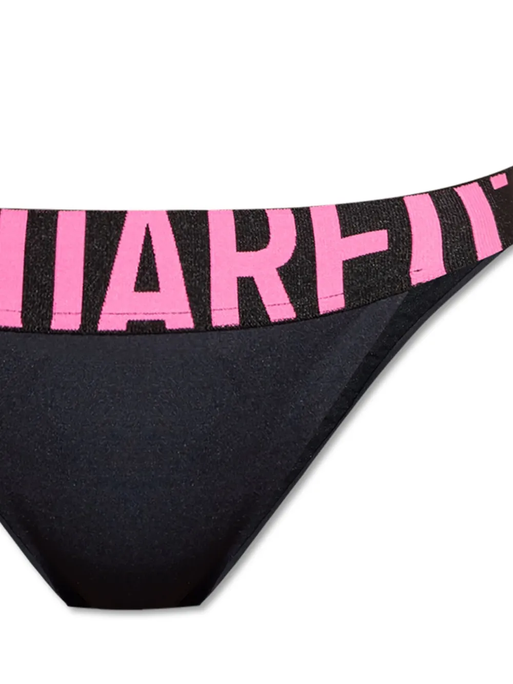Dsquared2 Logo-waistband Bikini Bottoms In Black