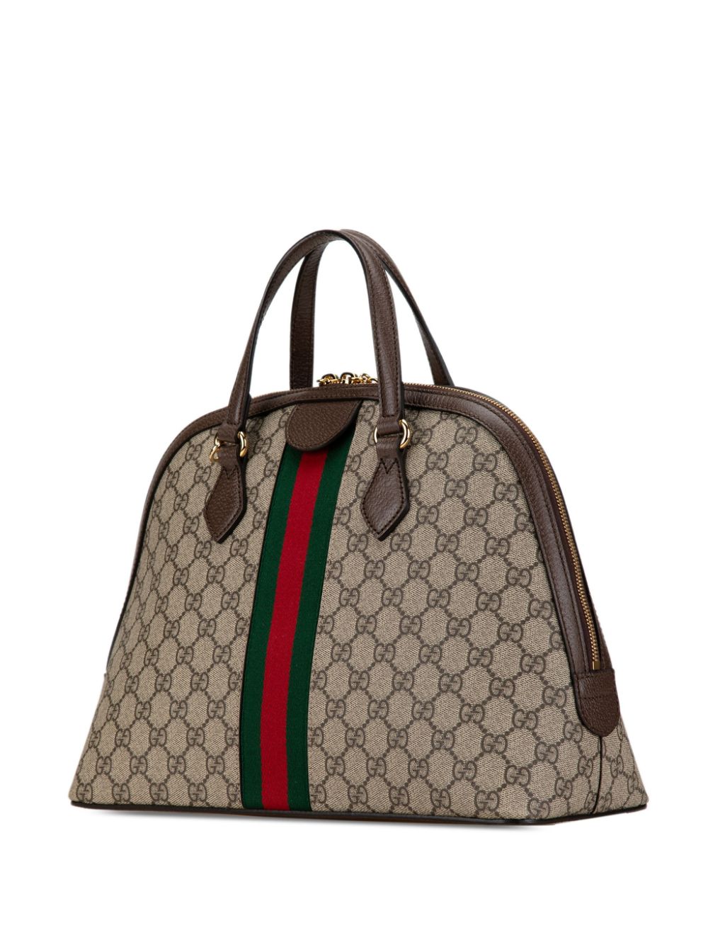 Gucci Pre-Owned 2016-2024 medium GG Supreme Ophidia Web boekentas - Bruin