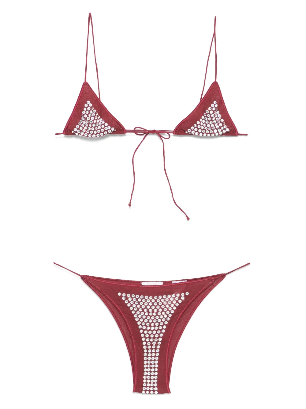 Oseree Bikini Mit Kristallen In Rot