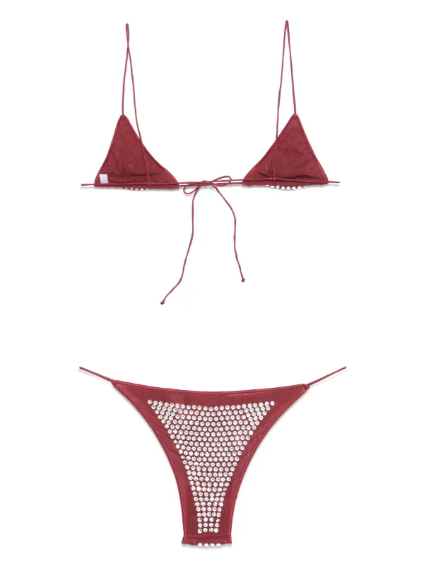 Oséree crystal-embellished Bikini | Red | FARFETCH