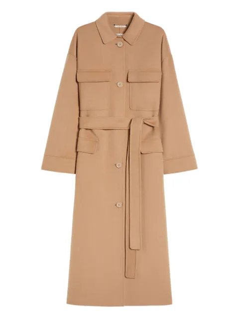 'S Max Mara Milo Wollmantel mit Gürtel