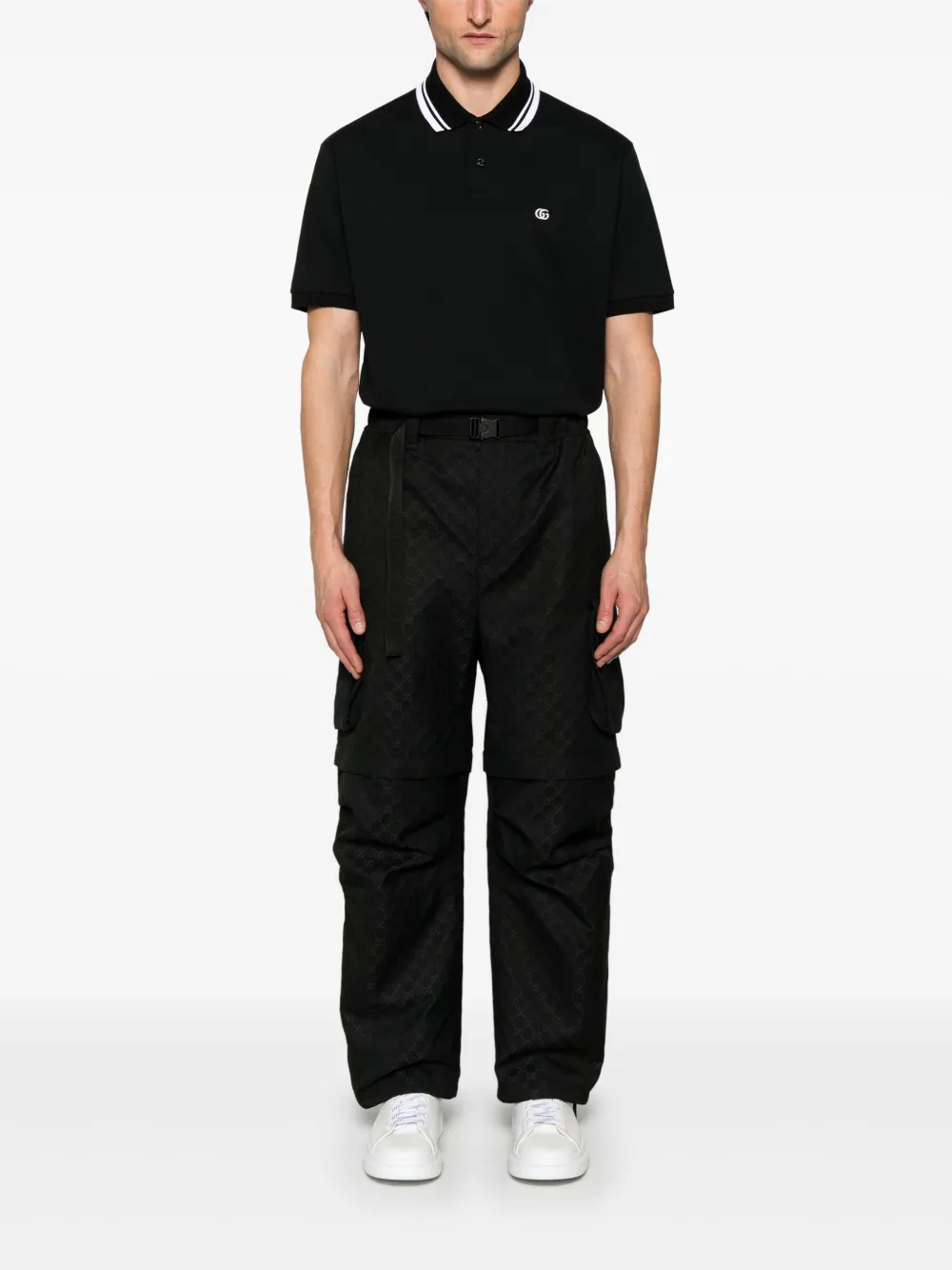 Gucci Web poloshirt - Zwart