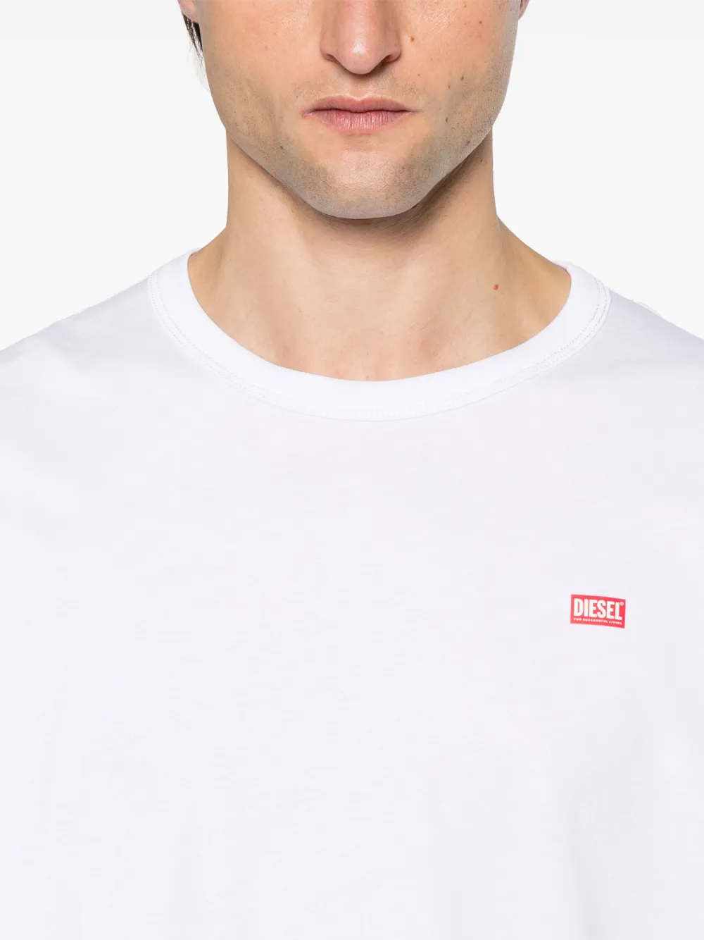 Diesel T-shirt met logoprint Wit