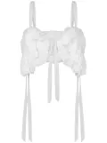 Moschino ruffle-detail crop top - White