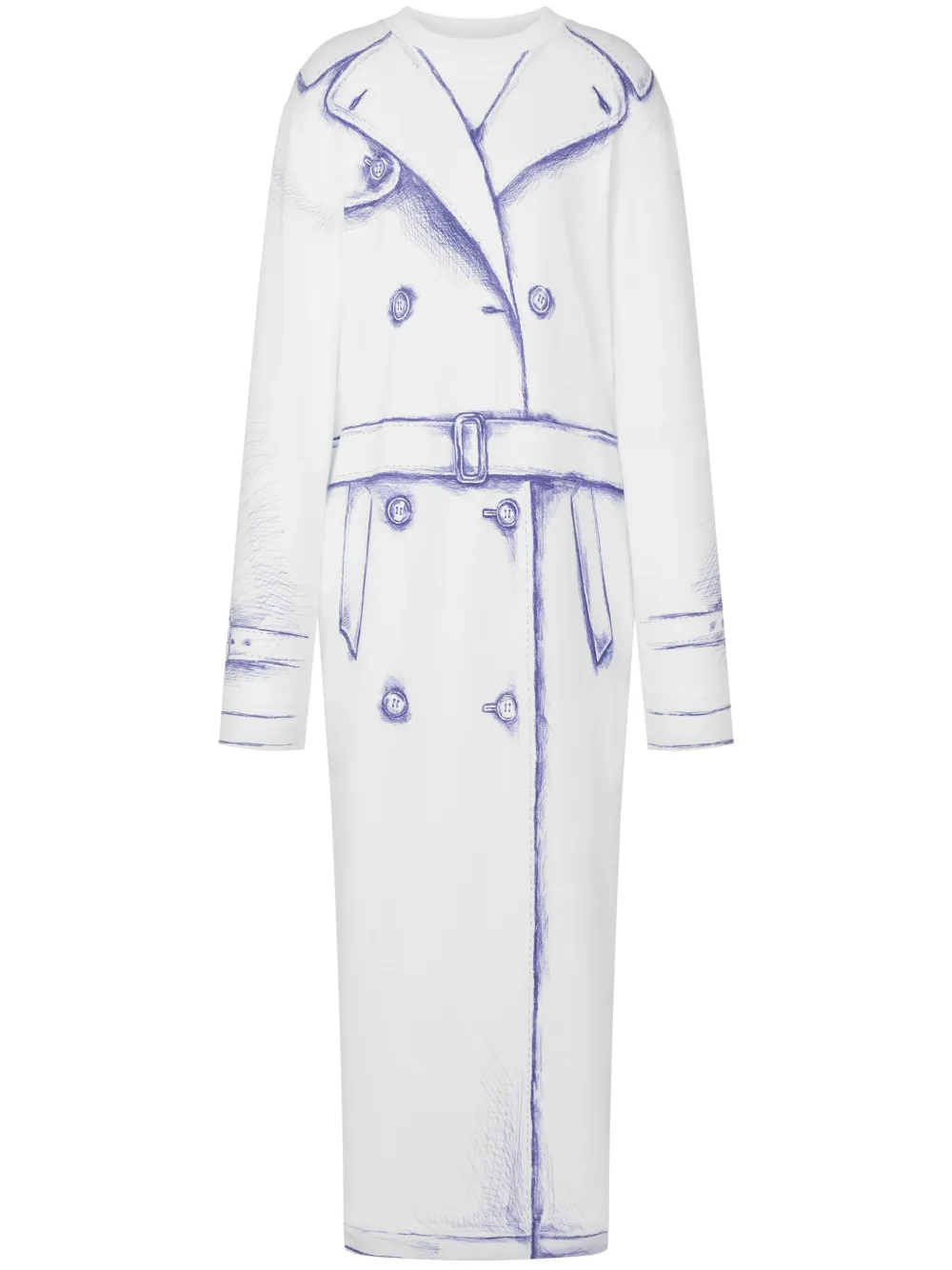 Moschino Midi-jurk met print Wit