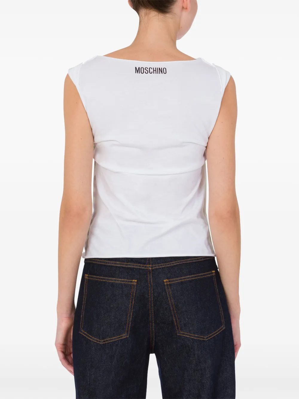 Moschino T-shirt met logoprint Groen