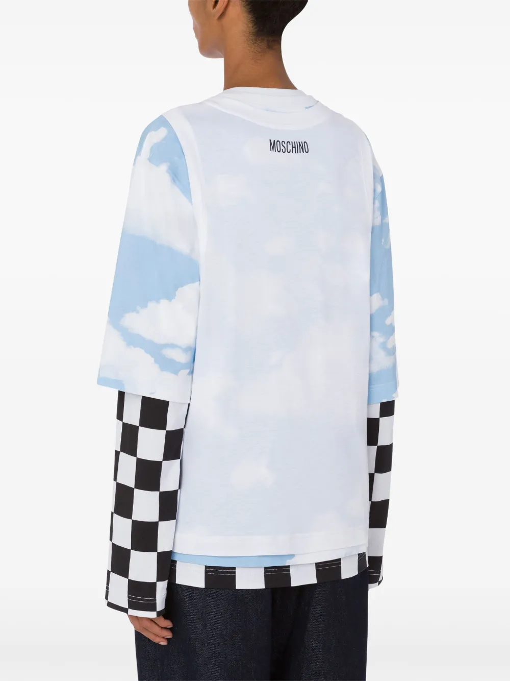 Moschino T-shirt met colourblocking Wit