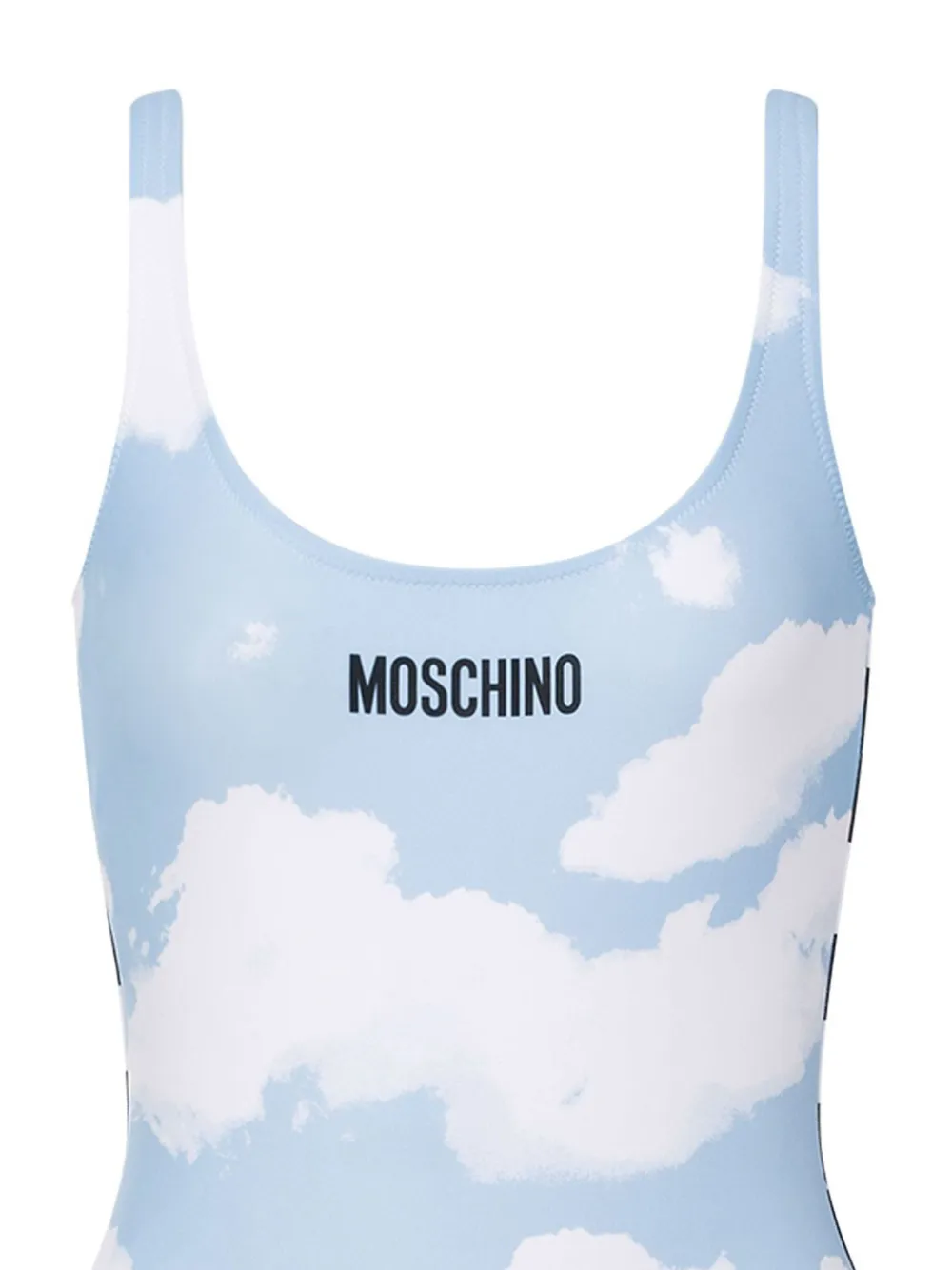 Moschino Badpak met wolkenprint - Blauw