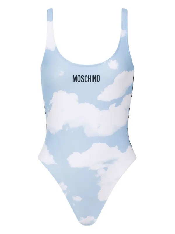 Moschino プリント ワンピース水着 | ブルー | FARFETCH JP