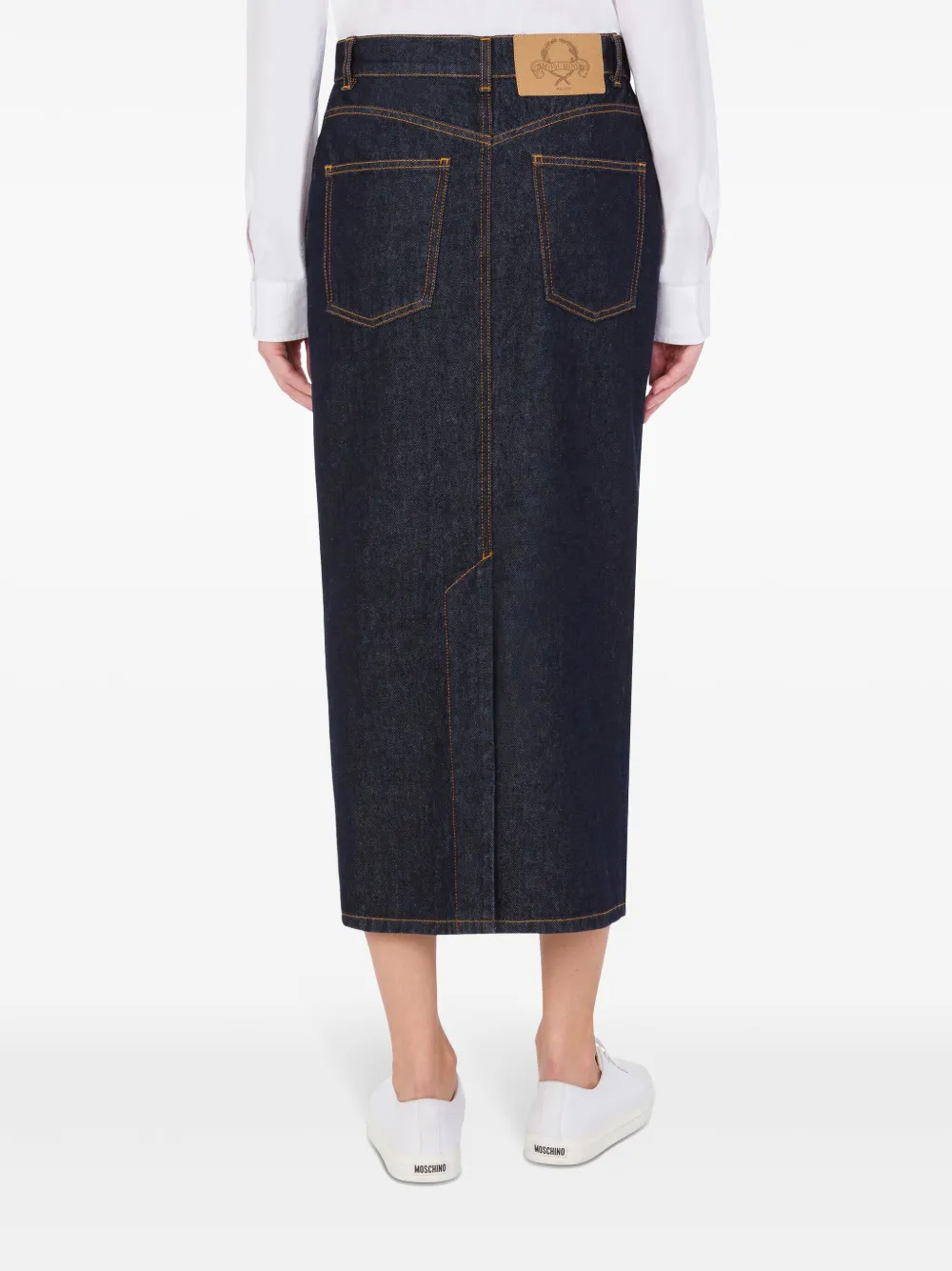 Moschino Midi-kokerrok Blauw