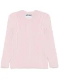 Moschino cable-knit sweater - Pink