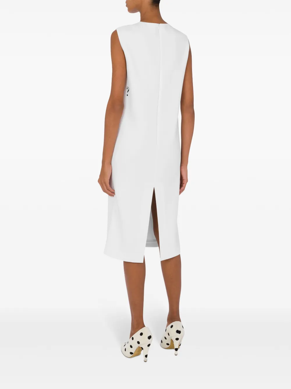 Moschino Midi-jurk met tekst-print Wit