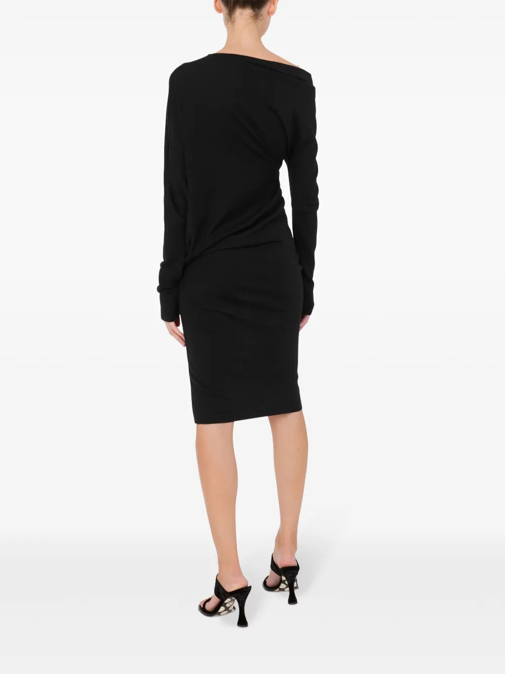 Moschino Mini-jurk met asymmetrische hals Zwart