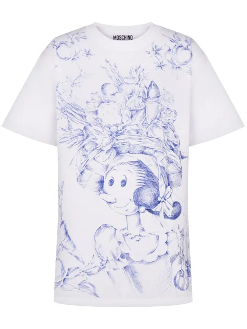 T-shirt à imprimé graphique - Moschino - Modalova
