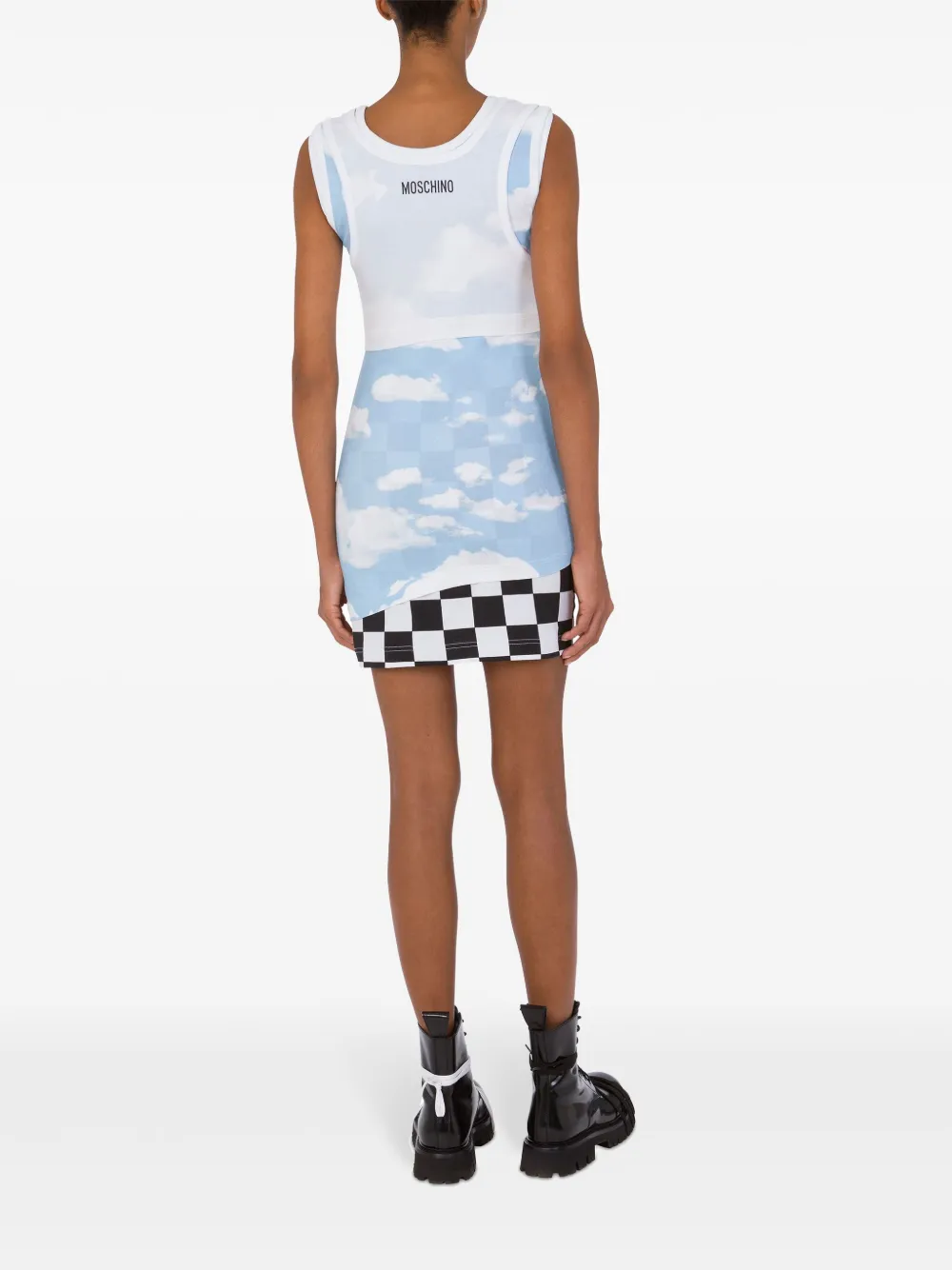 Moschino Gelaagde jurk met tanktop Grijs