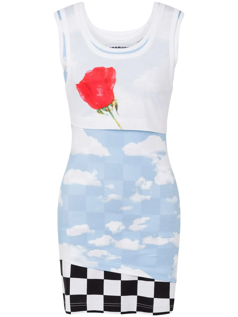 Moschino Gelaagde jurk met tanktop Grijs