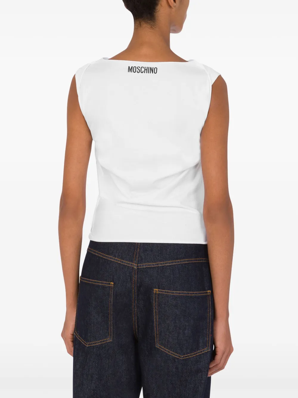 Moschino Tanktop met tekst Wit