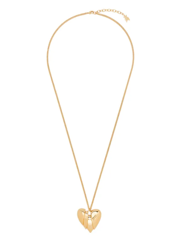 Amina Muaddi Heartbreaker Necklace in Gold