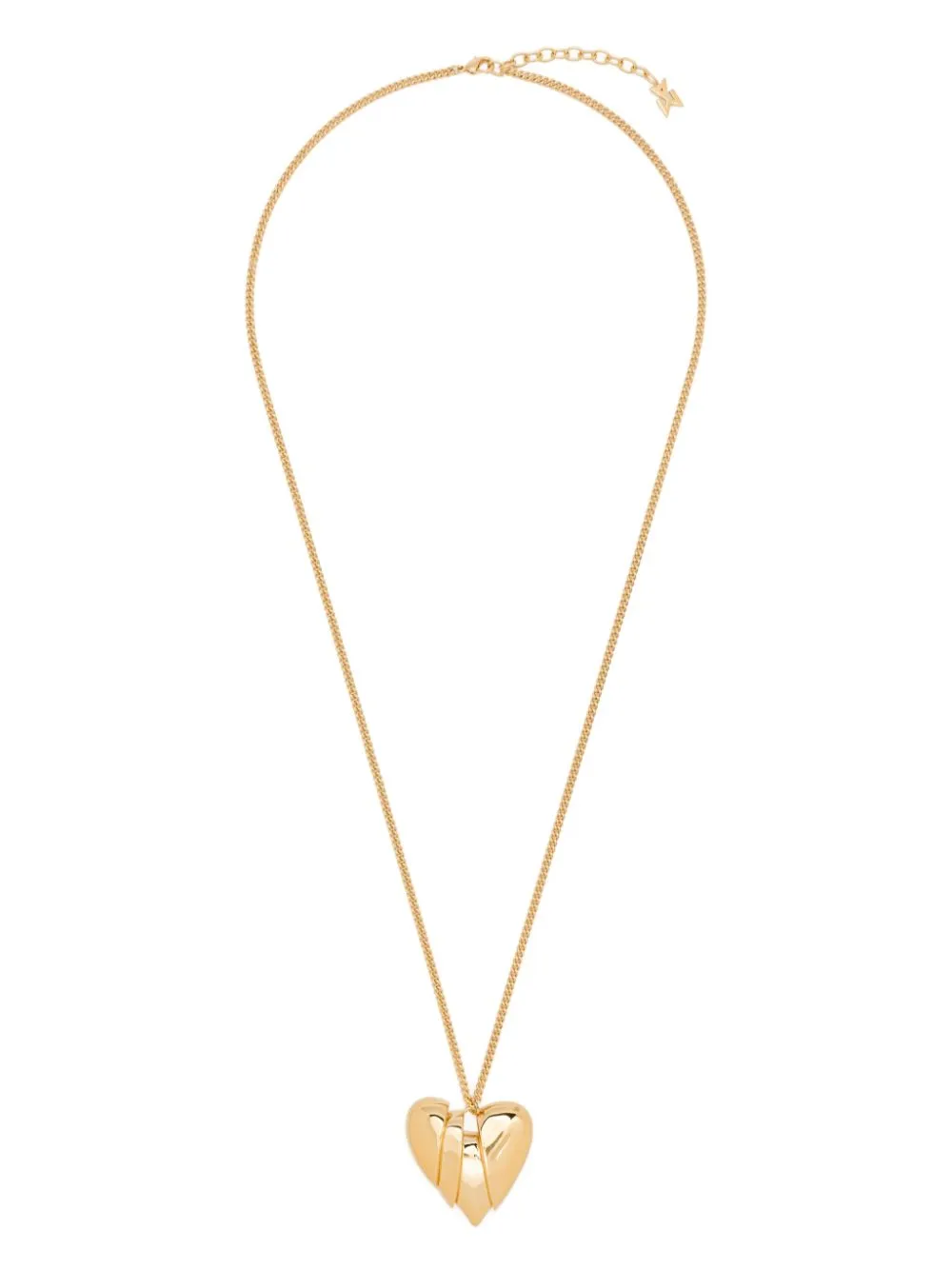 Shop Amina Muaddi Heartbreaker Necklace In Gold