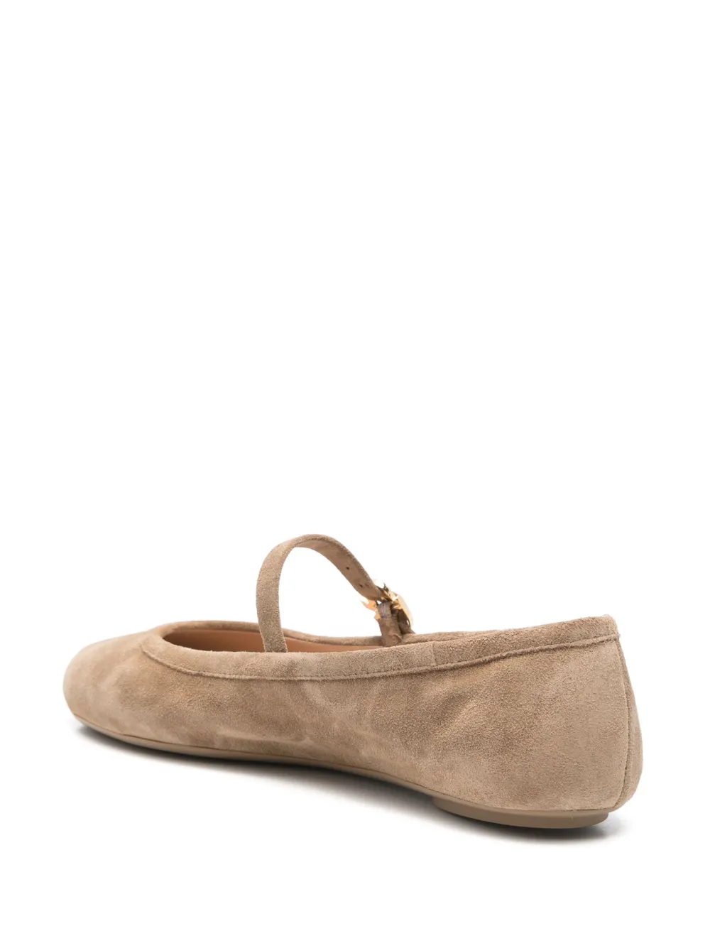 Gianvito Rossi suede ballet flats Brown