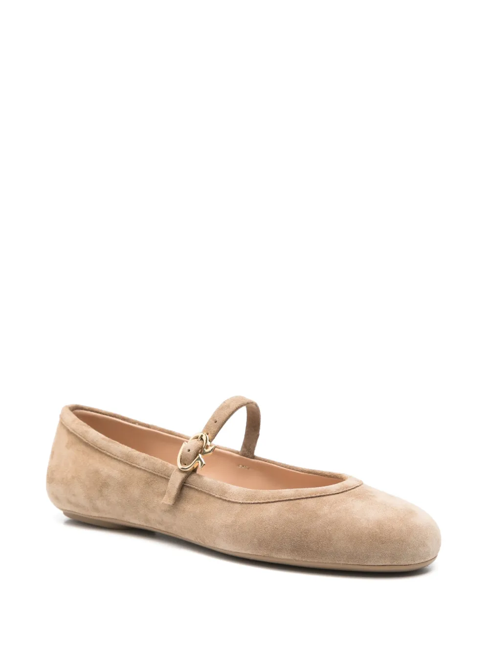 Gianvito Rossi suede ballet flats Brown