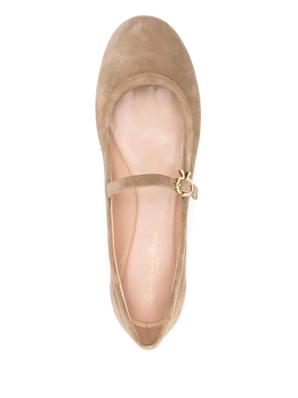 Gianvito Rossi suede ballet flats Brown