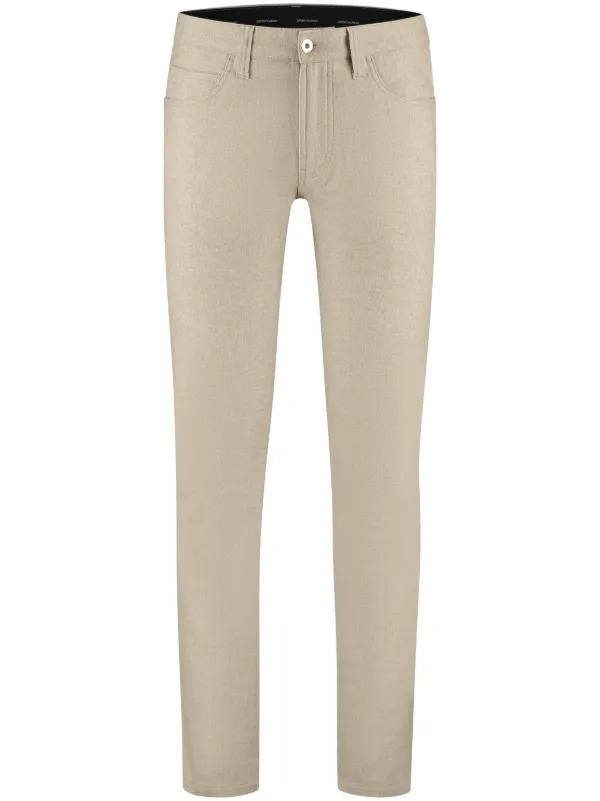 Emporio Armani Skinny Trousers in Neutrals