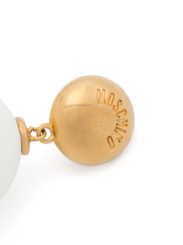 【送料&関税込】Moschino Round Earrings Moschino egg-pendant Earrings | Gold | FARFETCH