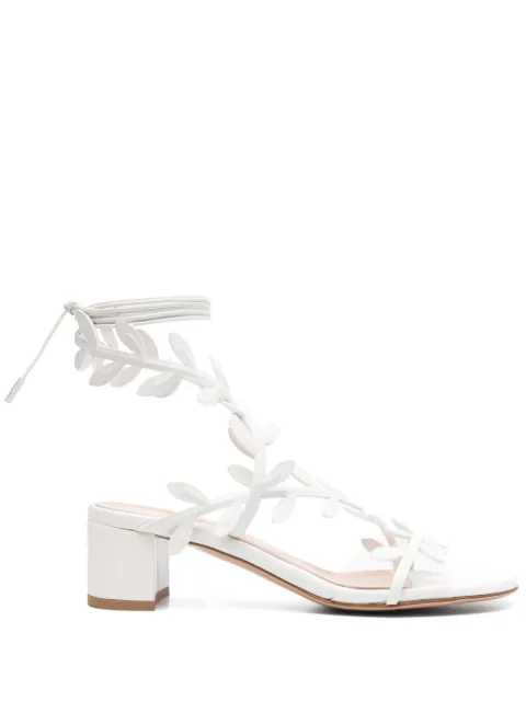 Gianvito Rossi 50mm leaf-detailed sandals