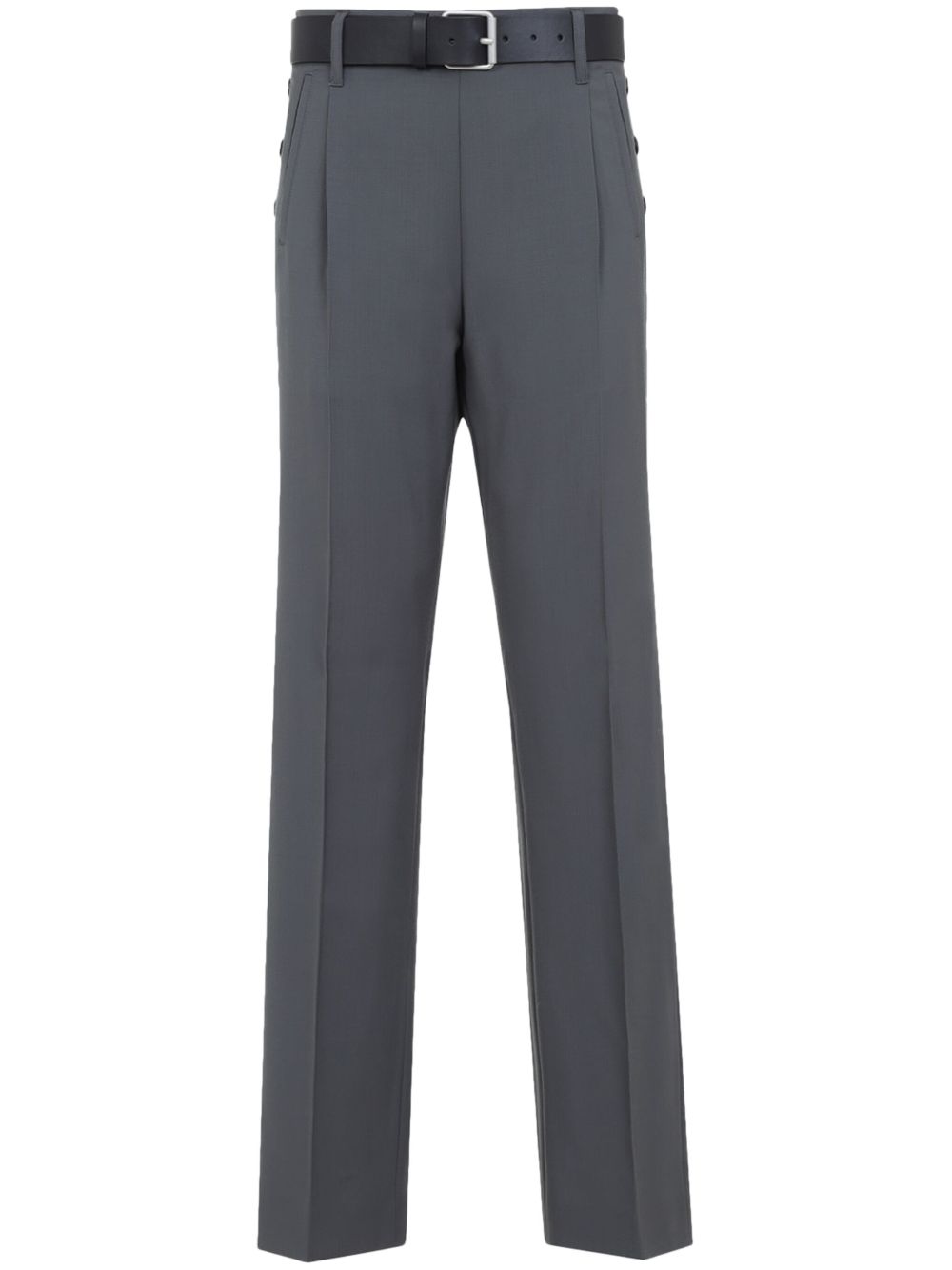 pressed-crease trousers