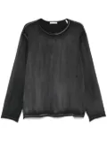 Helmut Lang garment-dyed long-sleeve T-shirt - Black