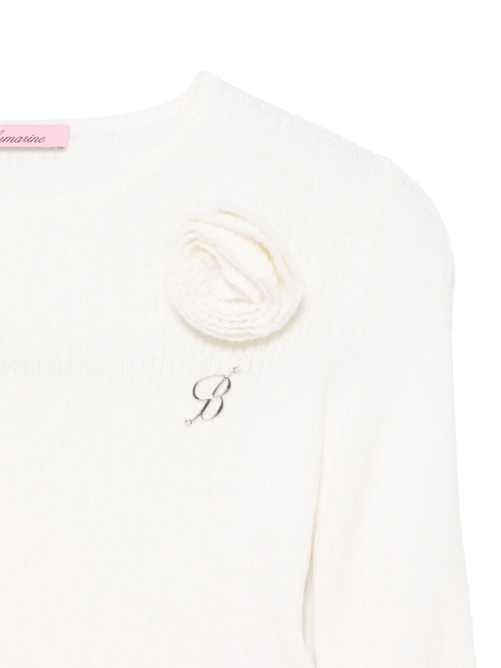 Miss Blumarine Trui met bloemapplicatie Wit