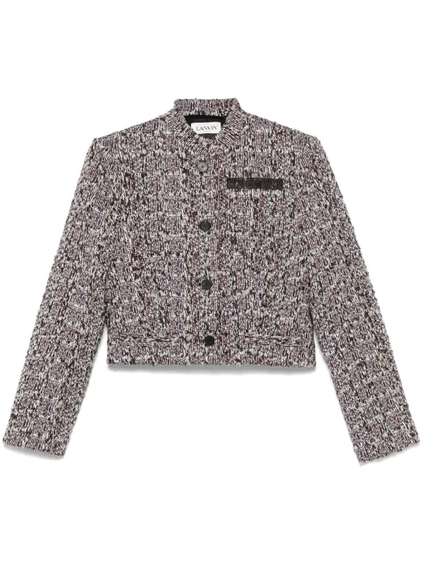 Lanvin Tweed Jacket in Red