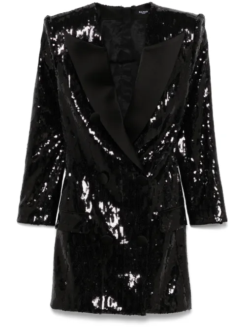 Robe courte à sequins - Balmain - Modalova