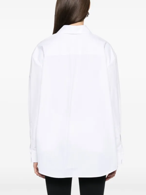 Alexander Wang Exaggerated Split Front Shirt | White | FARFETCH