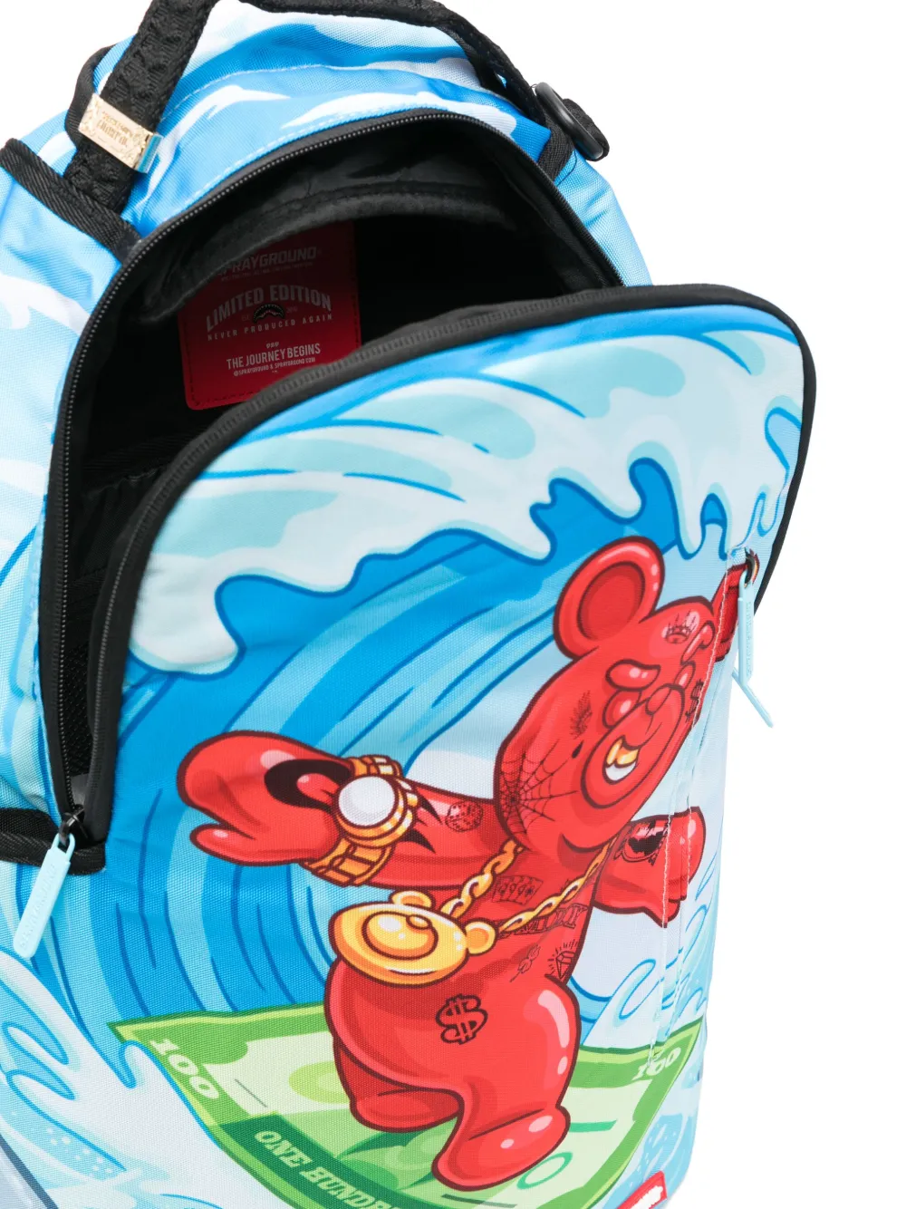 sprayground kid Diablo Camokawa Wave rugzak Blauw