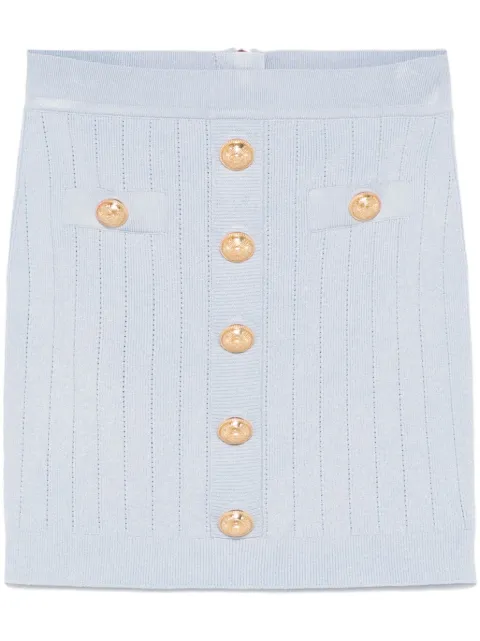 Balmain falda corta con detalle de botones Coin