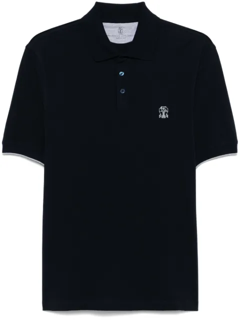 Brunello Cucinelli logo-embroidered polo shirt