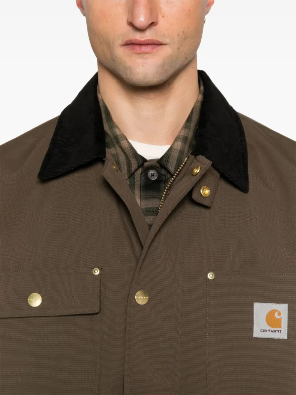 Carhartt ボタンアップジャケット ベージュ/ブラウン 中古・古着通販】CarHartt (カーハート) ダックジャケット