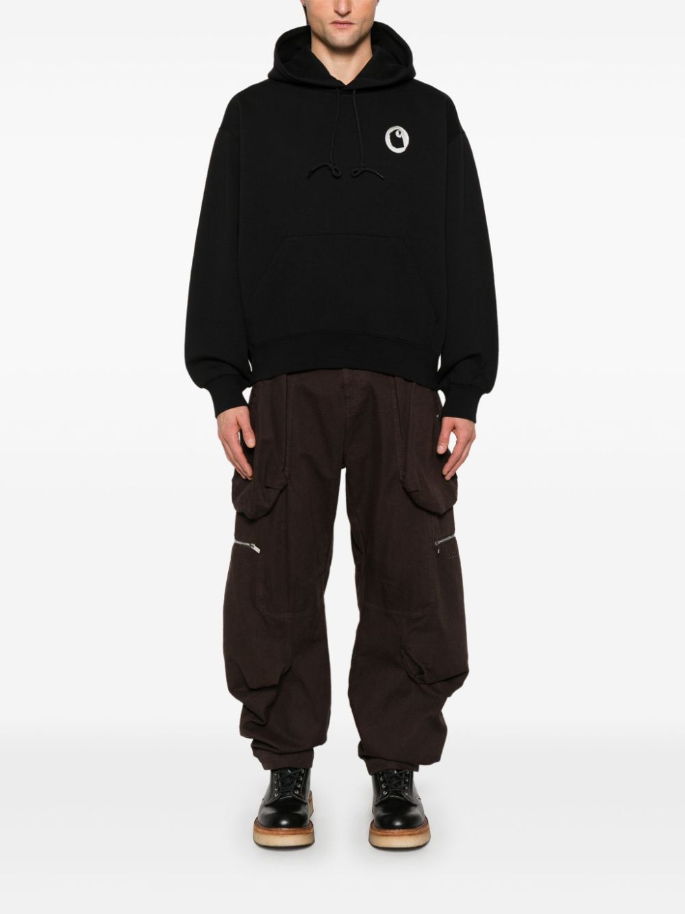 Carhartt WIP Hoodie met bedelschakel - Zwart