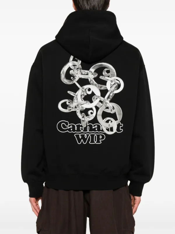 Carhartt WIP パーカー 裏起毛 Charm Link Hoodie I034423-0M406 Carhartt WIP Charm Link Hoodie | Black | FARFETCH
