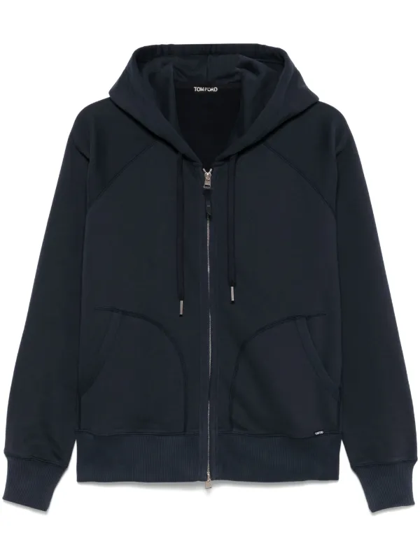 ★関税込★ TOM FORD ロゴ ジップアップ パーカー TOM FORD ジップアップ パーカー | ブルー | FARFETCH JP