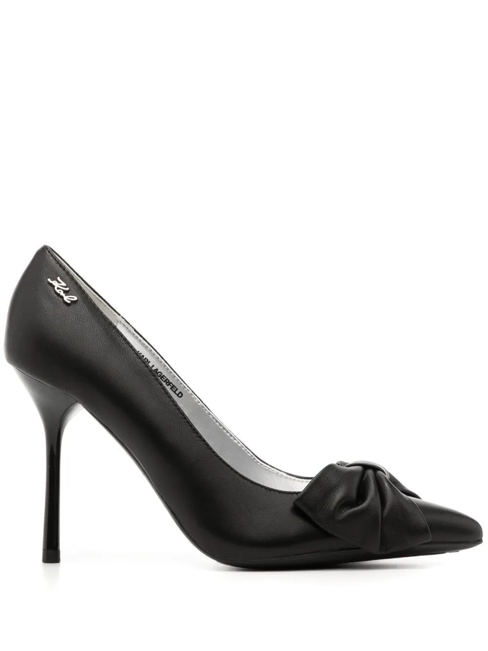 Karl Lagerfeld Sarabane pumps met strik Zwart